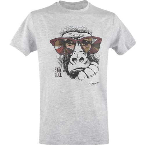 D.FIVE DF5-ORG-1 Organic Cotton T-Shirt Monkey with Glasses