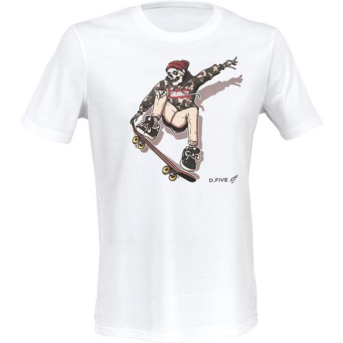 D.FIVE DF5-ORG-5 Organic Cotton T-Shirt Skull with Skateboard