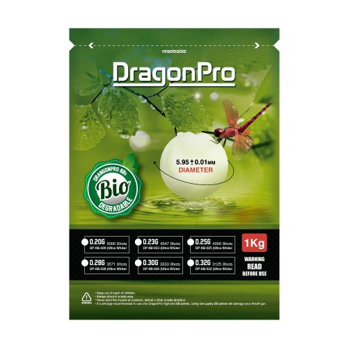DRAGONPRO DP-6B-020 Bio PLA BB 0.20g 1KG (ULTRA White)