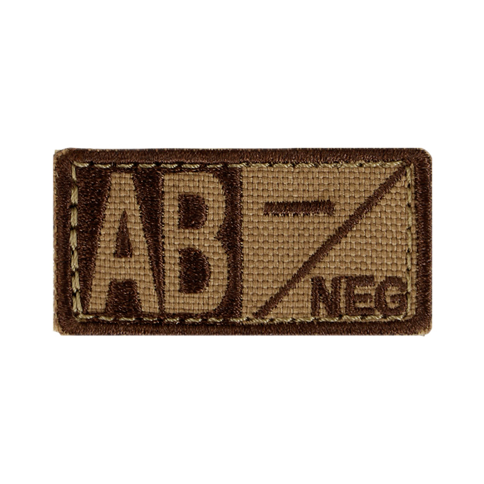 PARCHE DE GRUPO SANGUÍNEO AB NEGATIVO TAN