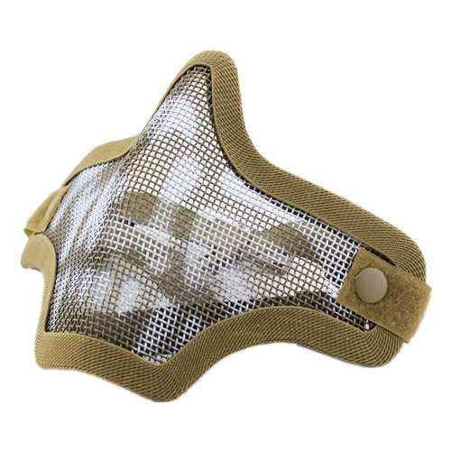 MÁSCARA FAST PARA CASCO CON MALLA DE ACERO MARRÓN CLARO