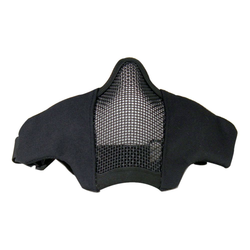 Máscara Facial Plegable de Rejilla Airsoft DragonPro Negro