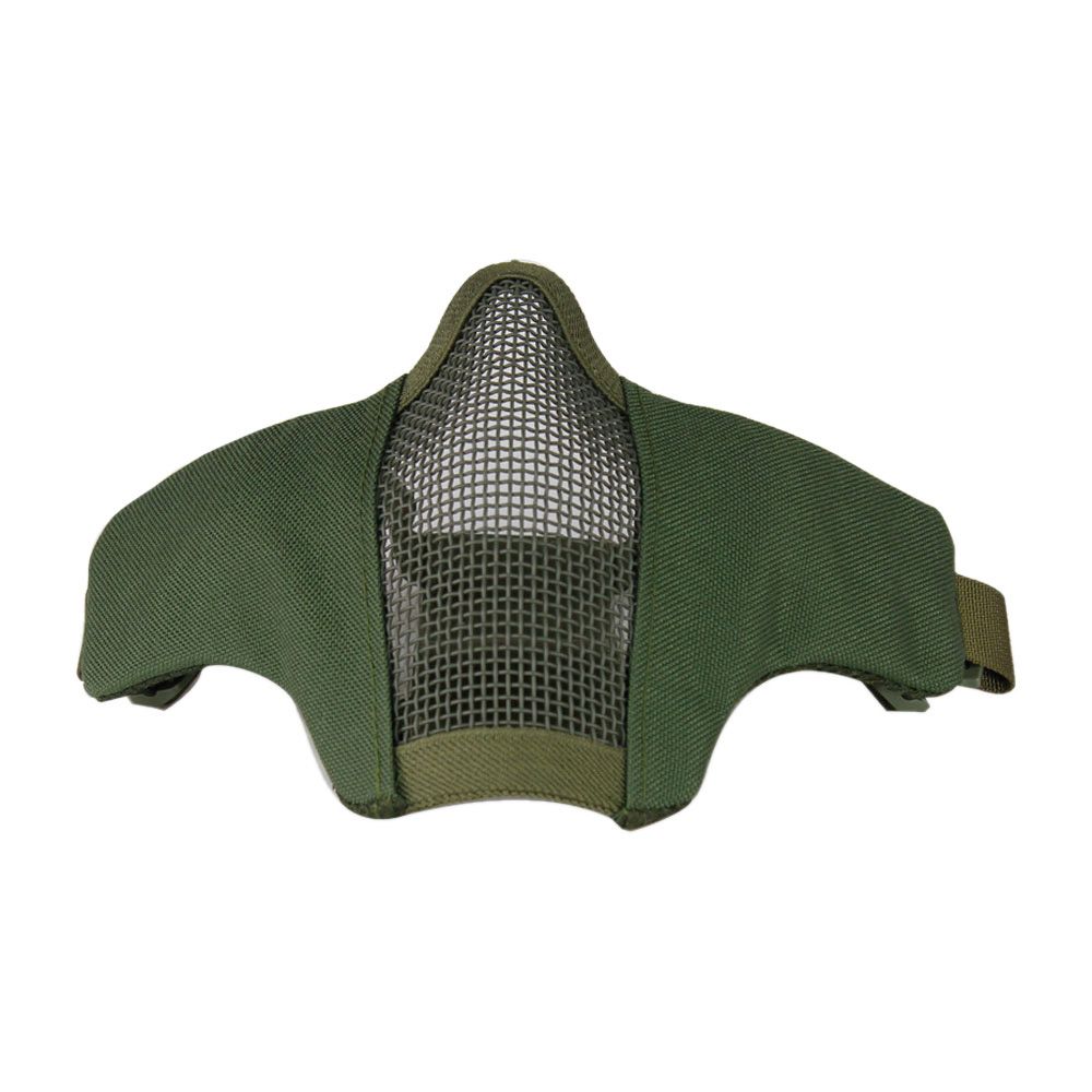 Máscara Facial Plegable de Rejilla Airsoft DragonPro Verde Oliva