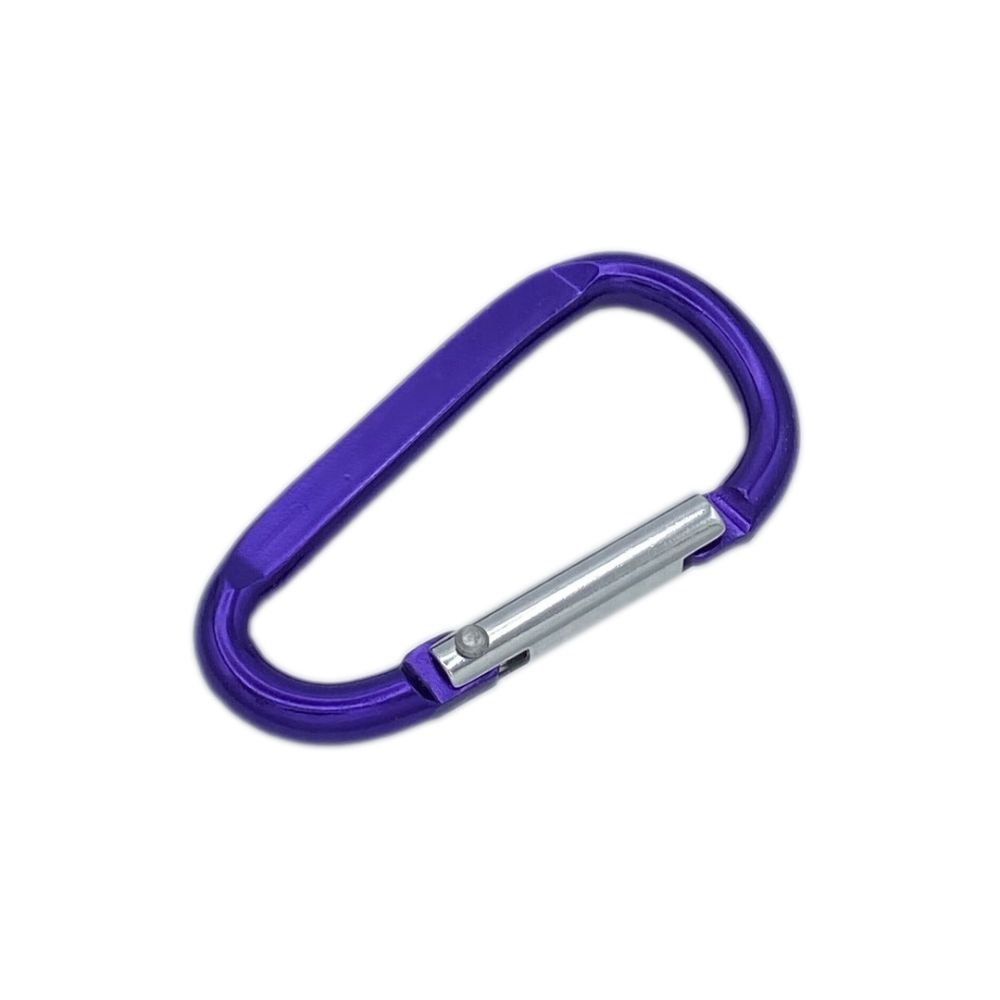 MOSQUETÓN A PRESIÓN TIPO D 60 MM MORADO