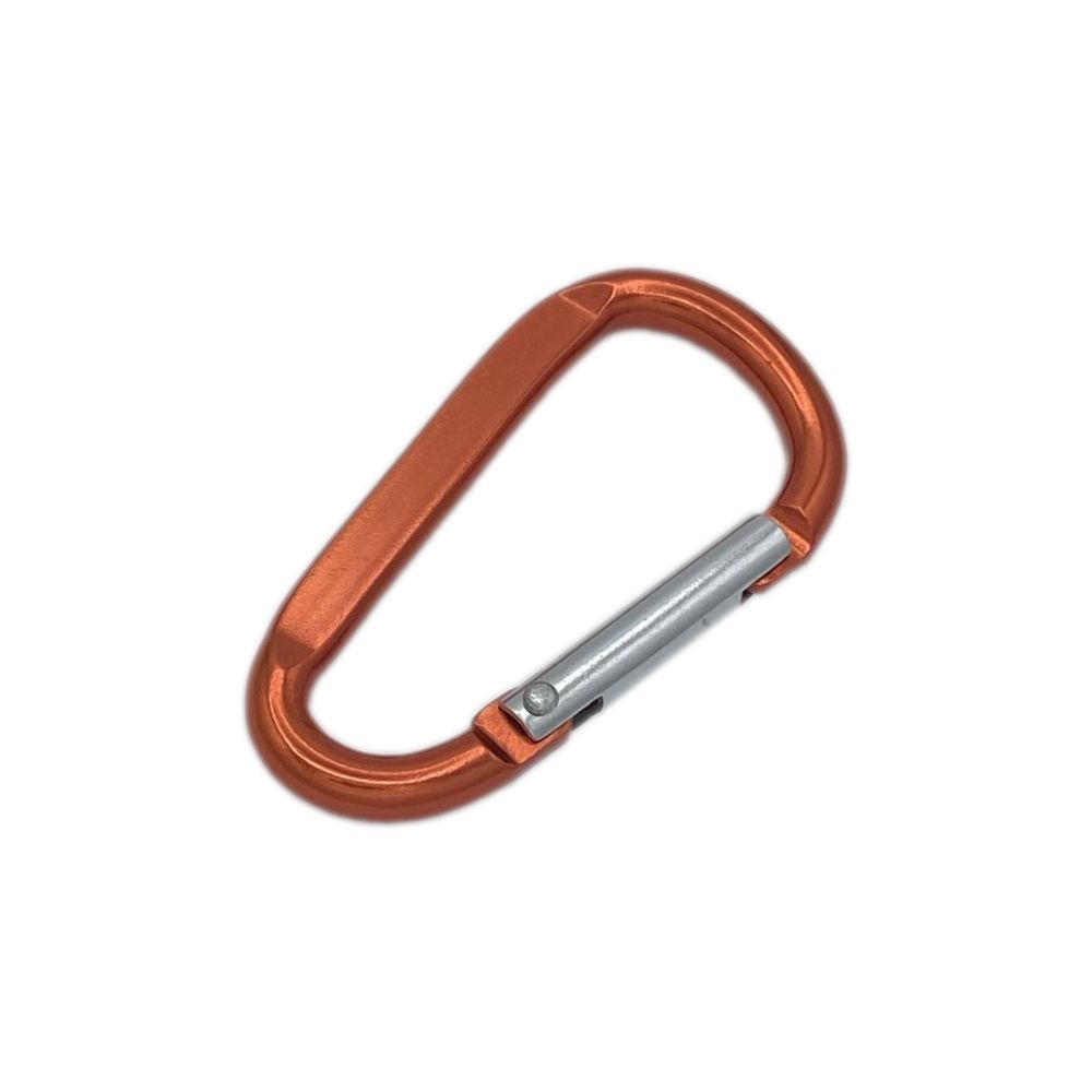 MOSQUETÓN A PRESIÓN TIPO D 60 MM NARANJA