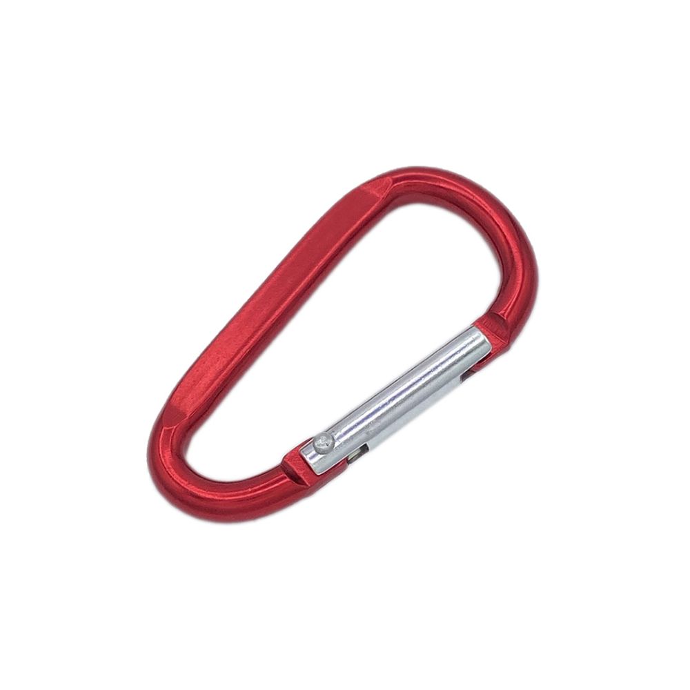 MOSQUETÓN A PRESIÓN TIPO D 60 MM ROJO