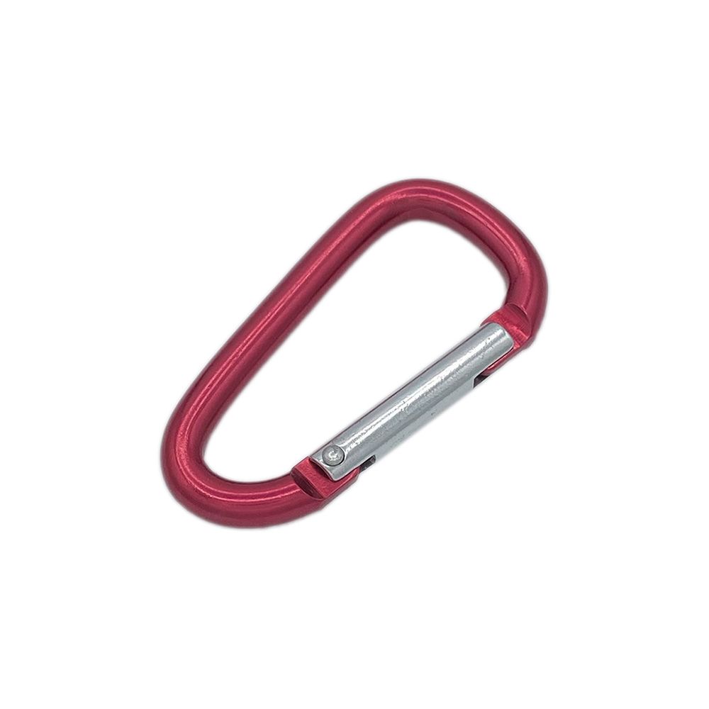 MOSQUETÓN A PRESIÓN TIPO D 55 MM ROJO CARMESÍ