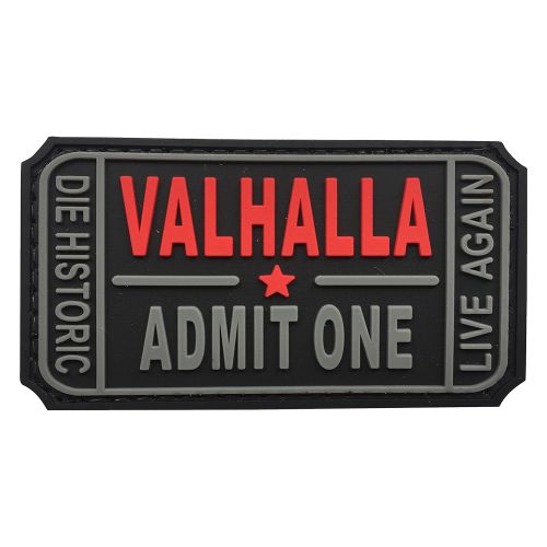 Parche de Goma PVC Valhalla Admit One 75 x 40 mm DragonPro