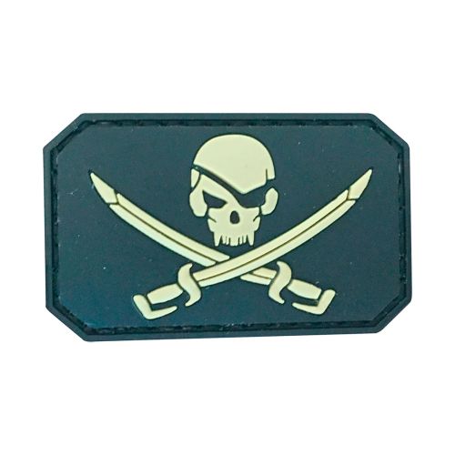 Parche de Goma PVC Calavera Pirata 50 x 30 mm DragonPro