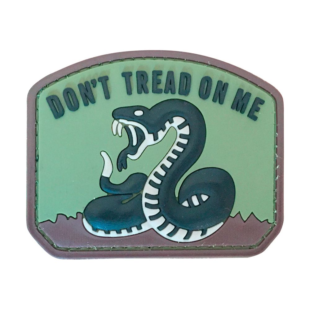 DRAGONPRO Parche PVC Don't Tread On Me 70 x 60 mm Verde