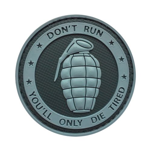 Parche de Goma PVC Granada Don't Run, You'll only Die 60 mm DragonPro