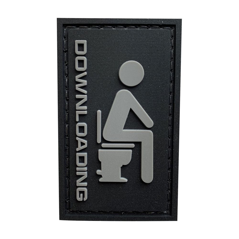 Parche de Goma PVC Downloading 36 x 60 mm DragonPro Negro