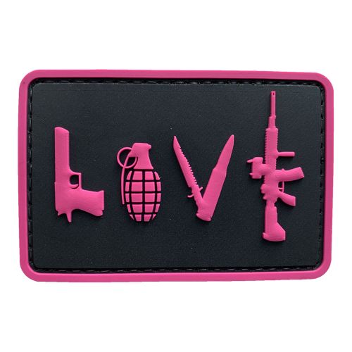 Parche de Goma PVC Love 75 x 50 mm DragonPro
