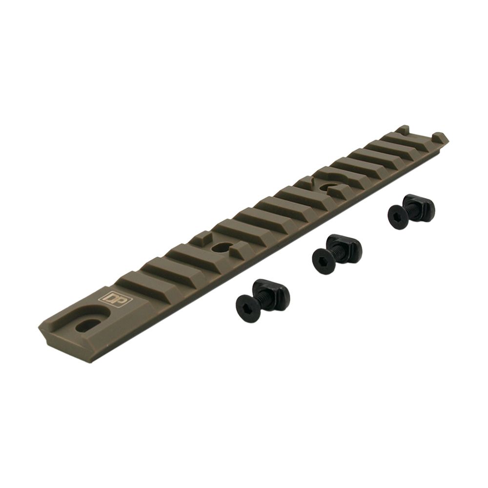 Riel Picatinny 15 Ranuras DragonPro para Guardamanos M Lok 170mm Marrón Oscuro