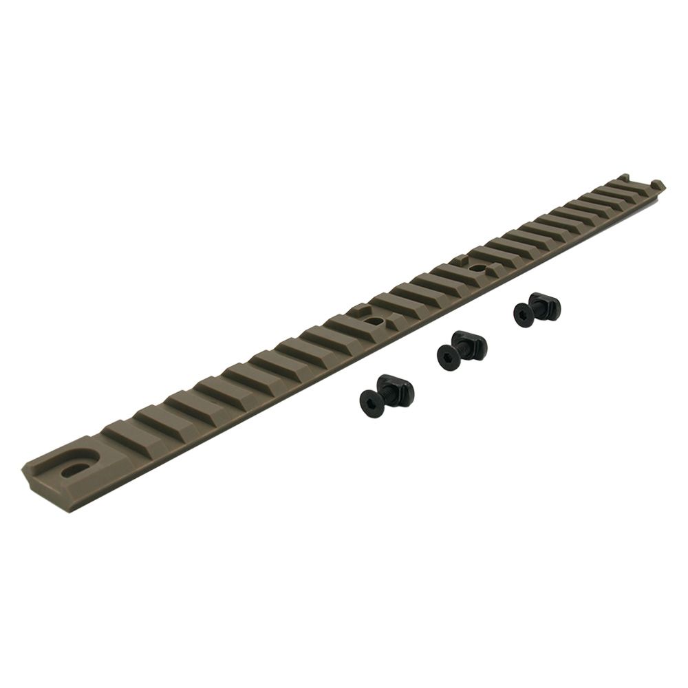 Riel Picatinny 25 Ranuras DragonPro para Guardamanos M Lok 273mm Marrón Oscuro