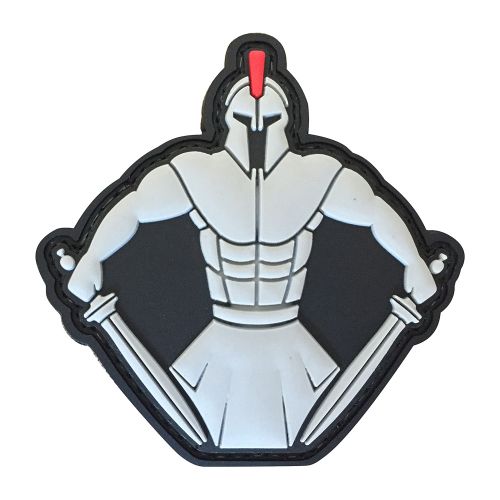 DRAGONPRO Parche PVC Molon Labe Guerrero Espartano 70 x 70 mm