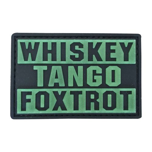 Parche de Goma PVC Whiskey Tango Foxtrot 75 x 50 mm DragonPro