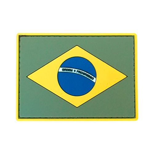Parche de Goma PVC Bandera Brasil 70 x 50 mm DragonPro