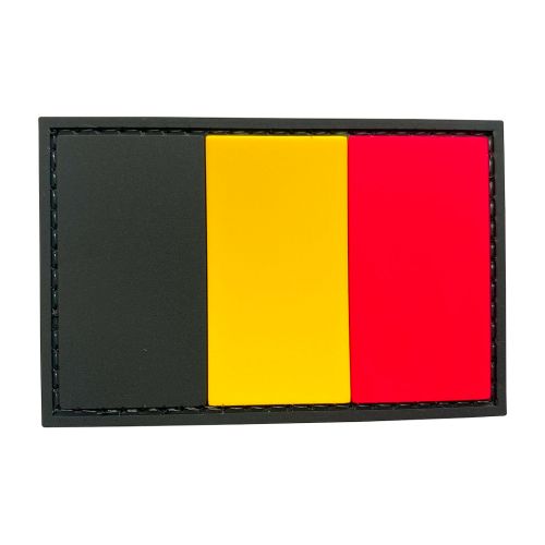 Parche de Goma PVC Bandera Bélgica 70 x 50 mm DragonPro