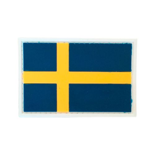 Parche de Goma PVC Bandera Suecia 75 x 50 mm DragonPro