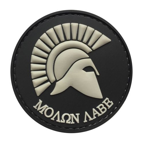 Parche de Goma PVC Molon Labe Espartano 60 mm DragonPro