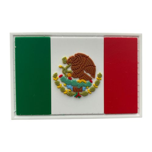Parche de Goma PVC Bandera México 75 x 50 mm DragonPro