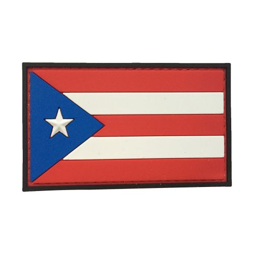 Parche de Goma PVC Bandera Puerto Rico 75 x 45 mm DragonPro