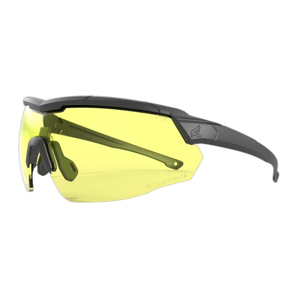 Gafas Balísticas Edge Tactical Rolling Thunder - Grado Militar Negro Mate Amarillo Vapor Shield