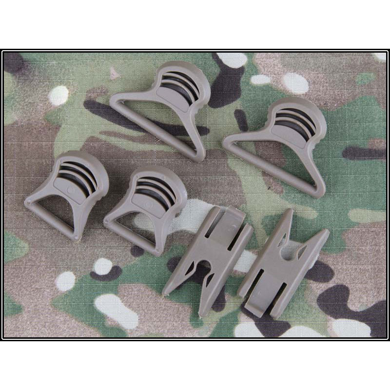 CLIPS GIRATORIOS PARA CASCO FAST Marrón Claro