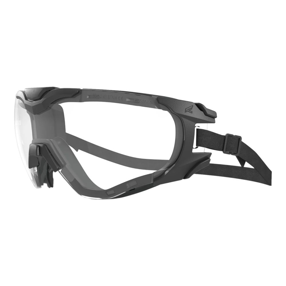 Gafas Balísticas Edge Tactical Super 64 - Protección de Grado Militar Negro Mate Transparente Vapor Shield