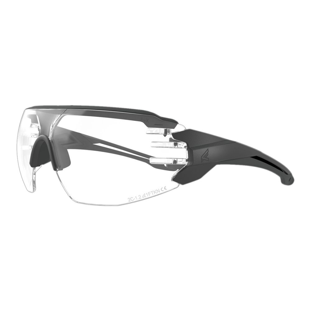 Gafas Balísticas Edge Tactical Taven - Protección de Grado Militar Negro Mate Transparente Vapor Shield
