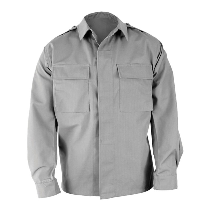 Camisa BDU manga larga tejido ripstop con bolsillos cargo y coderas reforzadas Gris