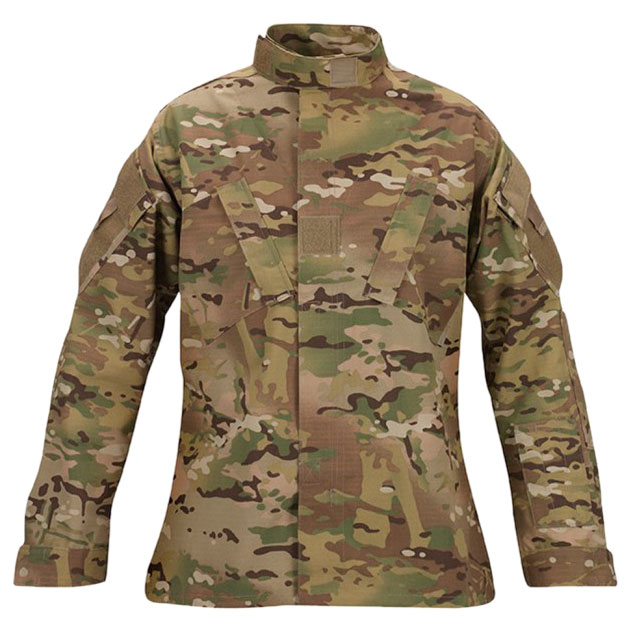 Chaqueta larga ripstop reforzada con bolsillos para coderas Multicam