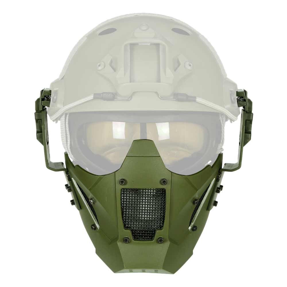 Máscara facial modular de montaje rápido para casco poliamida Oliva
