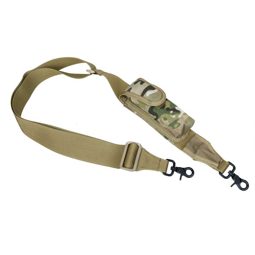 FUSILERA SLING CON BOLSILLO PARA BATERÍAS MULTICAM